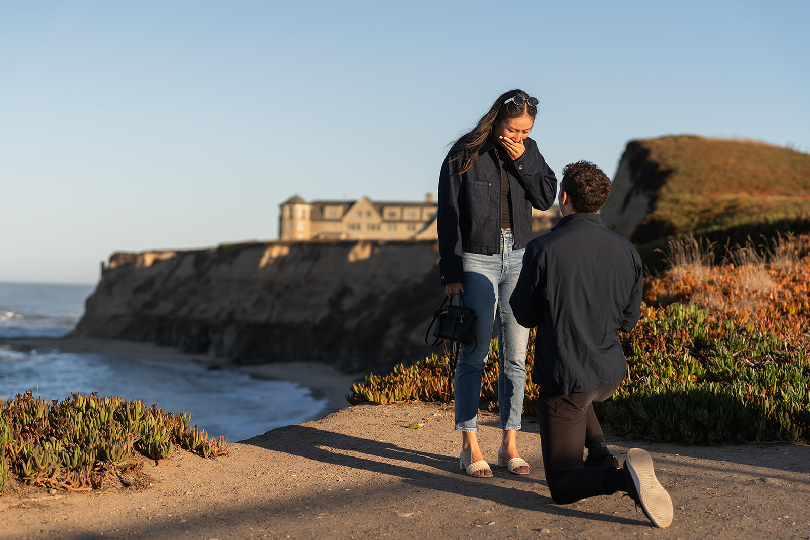Harrison and Chase’s surprise proposal at the Ritz-Carlton Half Moon Bay